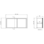 Vaiotec Topline Wandhängeschrank / 2 Schiebetüren, 1400 x 400 mm – Bild 2