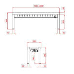 Vaiotec Topline Wärmebrücke / 1 Etage, 1200 x 300 mm – Bild 2