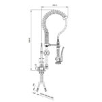 Vaiotec Topline Geschirrwaschbrause mit Einhebelmischer - Einloch / Niedrigbauweise, 115 x 350 mm – Bild 2