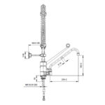 Vaiotec Topline Geschirrwaschbrause mit Einhebelmischer - Einloch / Niedrigbauweise, 115 x 350 mm – Bild 3