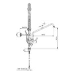 Vaiotec Topline Geschirrwaschbrause mit 2 Mischventilen - Einloch / Niedrigbauweise, 120 x 350 mm – Bild 3
