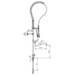 Vaiotec Topline Geschirrwaschbrause mit Schwenkauslauf & 2 Mischventilen - Einloch, 105 x 350 mm – Bild 3