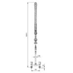 Vaiotec Topline Geschirrwaschbrause mit Schwenkauslauf & 2 Mischventilen - Zweiloch, 160 x 350 mm – Bild 2