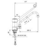 Vaiotec Topline Mischbatterie mit Schwenkhahn & Einhebelmischer - Einloch, 55 x 245 mm – Bild 3