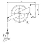 Vaiotec Topline Schlauchaufroller mit Brause - 20 Meter, 180 x 700 mm – Bild 3