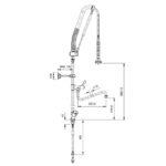 Vaiotec Topline Geschirrwaschbrause mit Schwenkauslauf / 2 Mischventilen & Zug-Automatik - Einloch, 140 x 350 mm – Bild 3