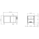 Vaiotec Topline Wärmeschrank / 2 Schiebetüren, 1600 x 700 mm – Bild 2