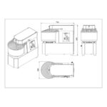 Vaiotec Teigknetmaschine fester Kessel - 20 Liter / 230 Volt / 2 Geschwindigkeiten, 380 x 736 mm – Bild 4