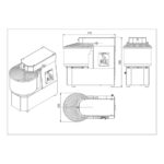 Vaiotec Teigknetmaschine fester Kessel - 30 Liter / 400 Volt / 2 Geschwindigkeiten, 380 x 736 mm – Bild 4