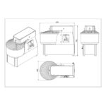 Vaiotec Teigknetmaschine fester Kessel - 40 Liter / 400 Volt / 2 Geschwindigkeiten, 480 x 878 mm – Bild 4