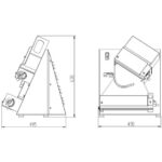 Vaiotec Teigausrollmaschine 30 cm schräg, 490 x 495 mm – Bild 4