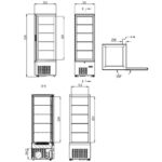 Vaiotec Topline Kühlvitrine 4-fach / 237 Liter "weiß", 515 x 553 mm – Bild 4