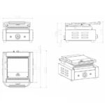 Vaiotec Elektro Kontaktgrill, oben & unten gerillt, 308 x 395 mm – Bild 4
