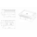 Vaiotec Elektro Kontaktgrill, oben & unten gerillt, 430 x 390 mm – Bild 3