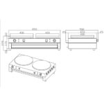 Vaiotec Elektro Crêpes Gerät 2 Platten, 850 x 500 mm – Bild 4