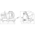 Vaiotec Aufschnittmaschine 195, 415 x 377 mm – Bild 2