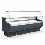 Vaiotec Topline Kühltheke 250 - gebogenes Frontglas "grau", 2465 x 800 mm