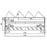 Vaiotec Topline Kühltheke 250 - gebogenes Frontglas "weiß", 2465 x 800 mm – Bild 5
