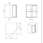 Vaiotec Topline Eckwandhängeschrank / Flügeltür, 700 x 700 mm – Bild 2