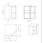 Vaiotec Topline Eckwandhängeschrank / offen, 700 x 700 mm – Bild 2