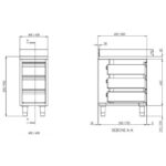 Vaiotec Topline Schubladenschrank / 3 Schubladen & Aufkantung, 600 x 700 mm – Bild 2