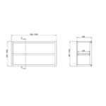Vaiotec Topline Wandhängeschrank / offen, 800 x 400 mm – Bild 2