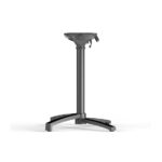 Feros X Cross - Terrassentisch Schwarz Gestell + Tropenholz HPL-Platte Ø70 cm, Schwarz + Tropenholz – Bild 2
