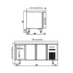 Vaiotec Topline Tiefkühltisch / 3-fach GN1/1 mit 4 Schubladen / 1 Tür, 1795 x 700 mm – Bild 5