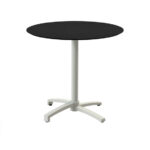 Feros X Cross - Terrassentisch sandfarbenes Gestell + schwarze HPL-Platte 70x70 cm, Sand + Schwarz