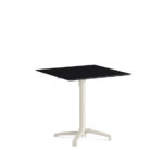 Feros X Cross - Höhenverstellbares sand Tischgestell + Schwarze HPL-Tischplatte 70x70 cm, Sand + Schwarz