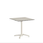 Feros X Cross - Höhenverstellbares sand Tischgestell + Sand stone HPL-Tischplatte 70x70 cm, Sand + Sand stone