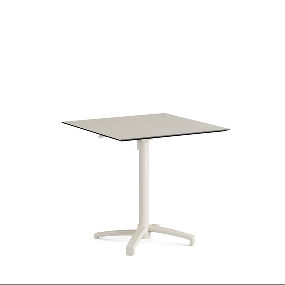 110151877-xcross-height-adjustable-table-sand_sandstone_1.jpg Feros X Cross - Höhenverstellbares sand Tischgestell + Sand stone HPL-Tischplatte 70x70 cm, Sand + Sand stone – Bild 1