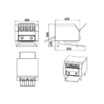 Vaiotec Elektro Durchlauftoaster, ca. 300-350 Stk. pro Stunde, 2,05 kW, 369 x 420 mm – Bild 3