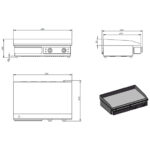Vaiotec Elektro Grillplatte, Grillfläche glatt, 730 x 510 mm – Bild 2