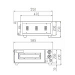 Vaiotec Elektro Pizzaofen mit 1 Backkammer, 585 x 570 mm – Bild 3