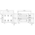 Vaiotec Elektro Pizzaofen mit 2 Backkammern, 585 x 570 mm – Bild 3