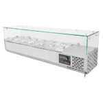 Vaiotec Pizzakühltisch / 2-türig "grau" inkl. Kühlaufsatz GN1/4, 1510 x 800 mm – Bild 4