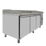 Vaiotec Pizzakühltisch / 3-türig "grau" inkl. Kühlaufsatz GN1/4, 2020 x 800 mm – Bild 9