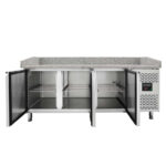 Vaiotec Pizzakühltisch / 3-türig "grau" inkl. Kühlaufsatz GN1/3, 2020 x 800 mm – Bild 7