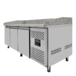 Vaiotec Pizzakühltisch / 3-türig "grau" inkl. Kühlaufsatz GN1/3, 2020 x 800 mm – Bild 9