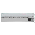 Vaiotec Pizzakühltisch / 2-türig "schwarz" inkl. Kühlaufsatz GN1/3, 1510 x 800 mm – Bild 2