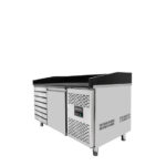 Vaiotec Pizzakühltisch / 1-türig & 7 Schubladen "schwarz" inkl. Kühlaufsatz GN1/4, 1510 x 800 mm – Bild 9