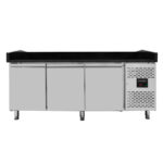 Vaiotec Pizzakühltisch / 3-türig "schwarz" inkl. Kühlaufsatz GN1/3, 2020 x 800 mm – Bild 6