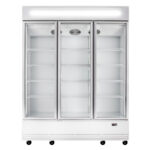 Vaiotec Topline Getränkekühlschrank 3 Türen / 1360 Liter mit Leuchtaufsatz "weiß", 1640 x 742 mm