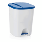 Was Germany Tretabfallbehälter, mit blauem Deckel, 40 ltr., 35 x 38,5 x 45,5 cm, Polypropylen