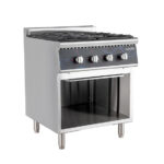 Vaiotec Gasherd - 4 Brenner 28,8 kW - offener Unterbau, 700 x 700 mm
