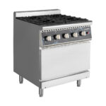 Vaiotec Gasherd - 4 Brenner 28,8 kW - mit Gasbackofen, 700 x 700 mm