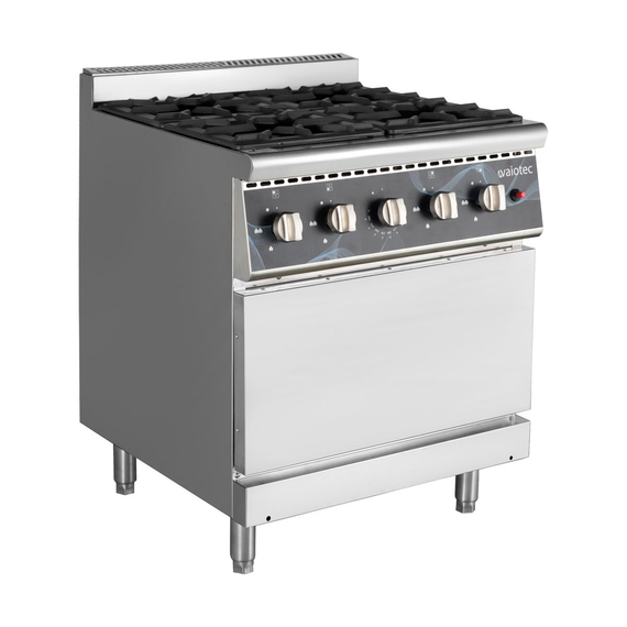 11505-1.jpg Vaiotec Gasherd - 4 Brenner 28,8 kW - mit Gasbackofen, 700 x 700 mm – Bild 1