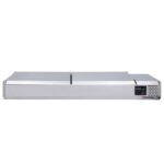 Vaiotec Kühlaufsatz mit Edelstahldeckel, 5 x GN 1/3 + 1 x GN1/2, 1480 x 395 mm