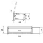 Vaiotec Kühlaufsatz mit Edelstahldeckel, 5 x GN 1/3 + 1 x GN1/2, 1480 x 395 mm – Bild 3